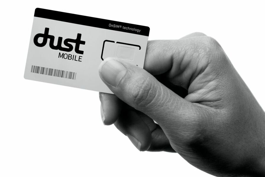 Vue d'une carte à puces Dust Mobile