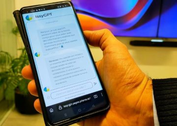 Vue de IssyGPT sur un smartphone