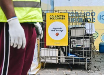 Vue d'une collecte de déchets électroniques