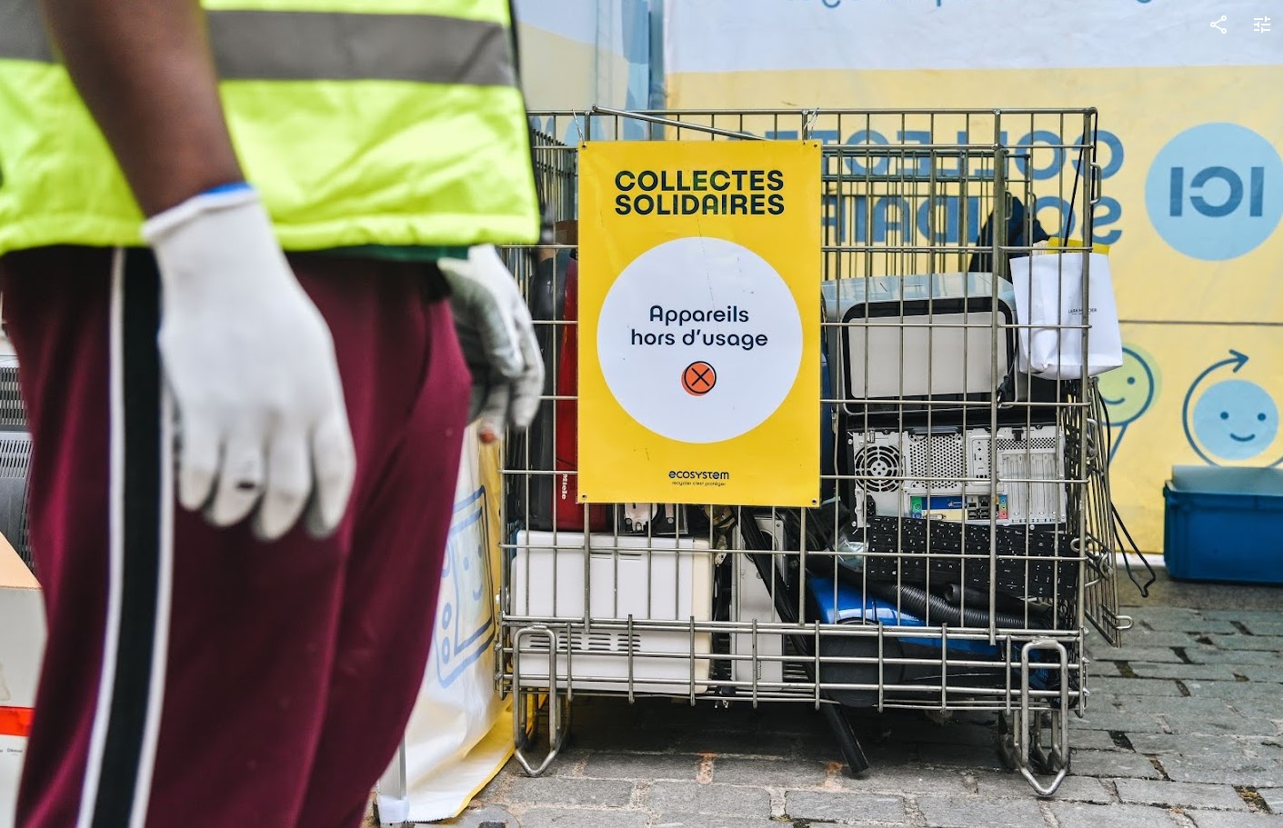 Vue d'une collecte de déchets électroniques