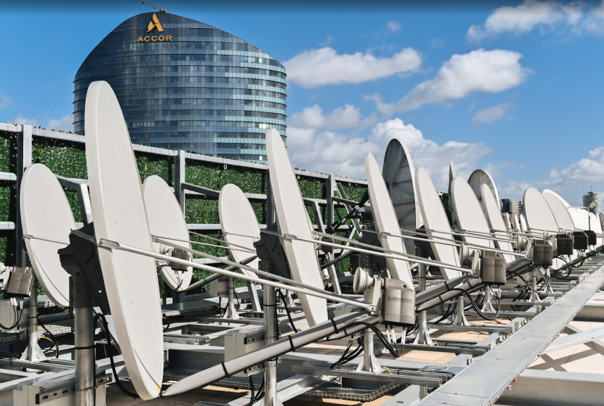 Le siège d'Eutelsat, à Issy-les-Moulineaux